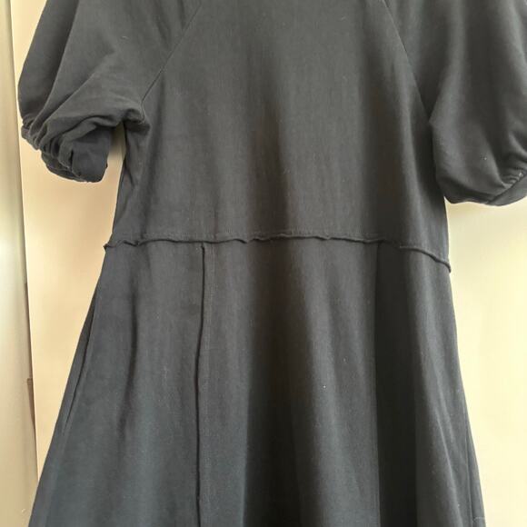 Free-est by Free People Brentwood Maxi Puff Sleeve Sz SP Cotton Basic Minimalist - Picture 6 of 13